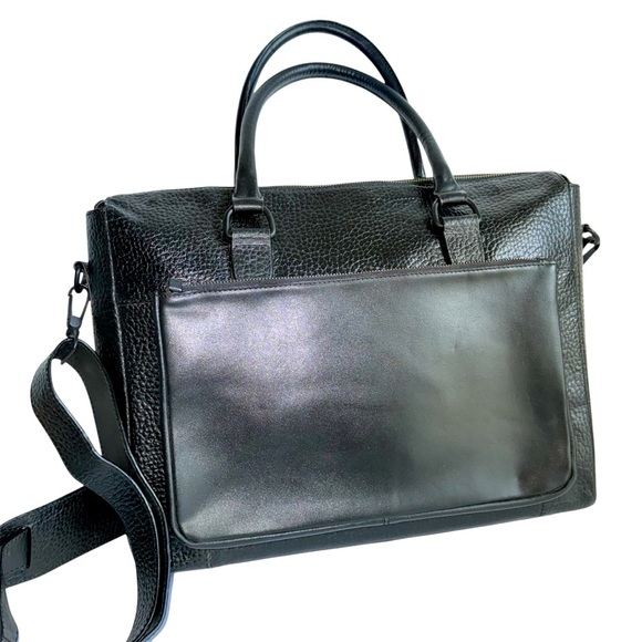 VelRossi Other - VelRossi Leather Laptop Bag Work Briefcase Black Vel Rossi Italy Italian Pebbled